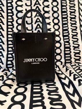 Jimmy Choo Black Leather N/S Mini Tote